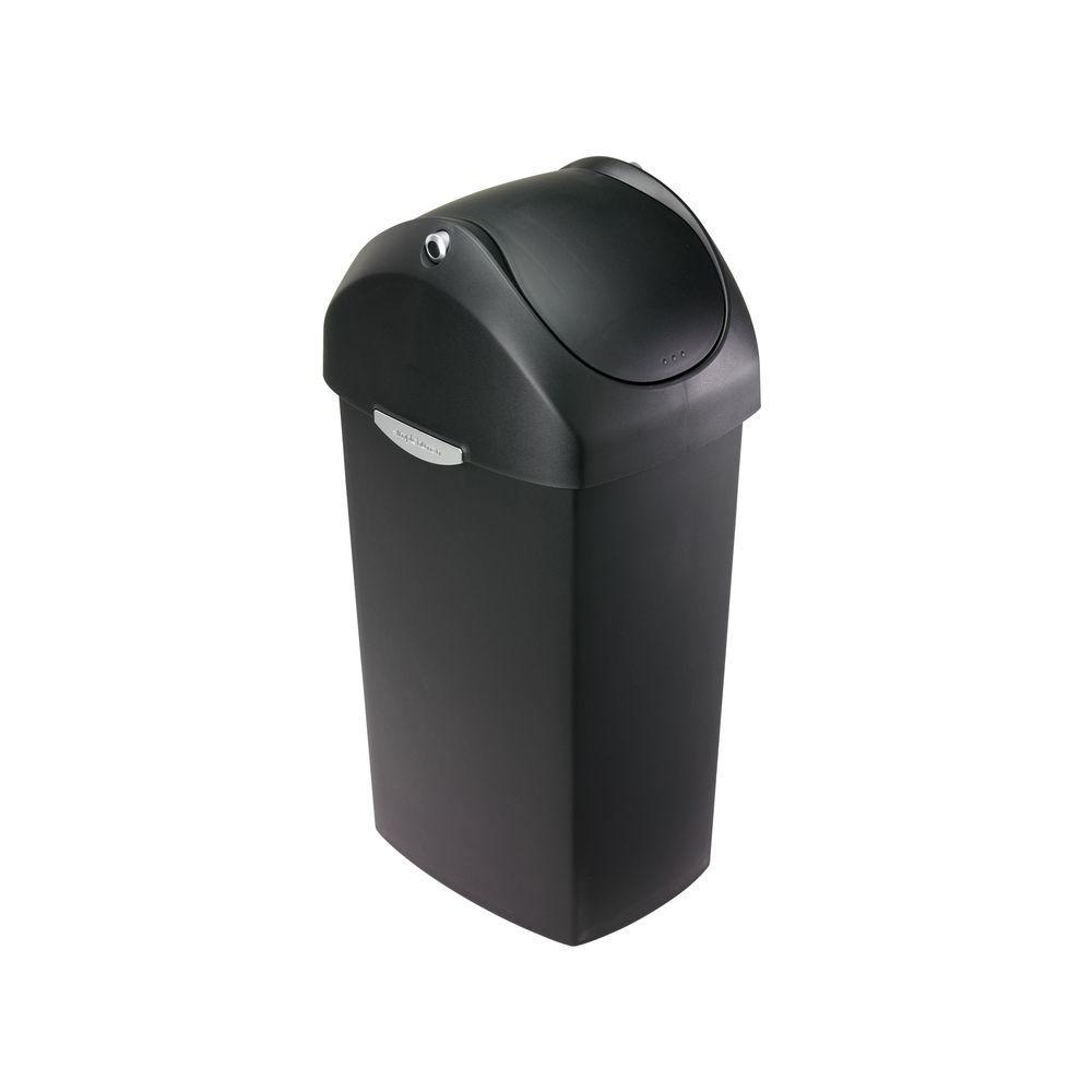 simplehuman 40 litre swing lid bin black plastic Your Home and Garden