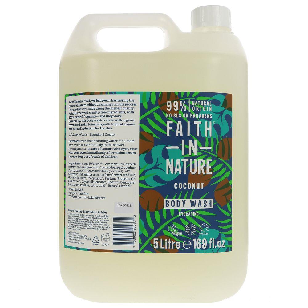 Faith In Nature Coconut Body Wash 5L ecostore.ie Ireland