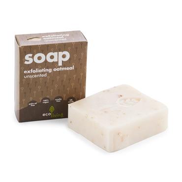 ecoLiving Handmade Soap Unscented Exfoliating Oatmeal