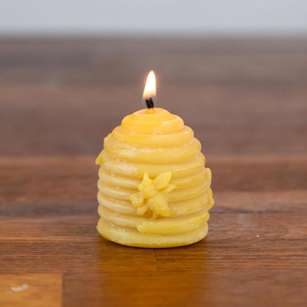 Hanna's Beeswax Products Pair of Handmade Beeswax Beehive Candles