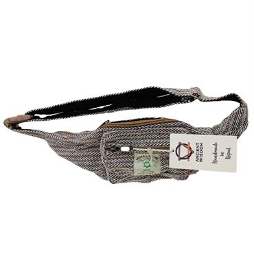 Cotton Hemp Style Belt (Fanny) Bag - Blue