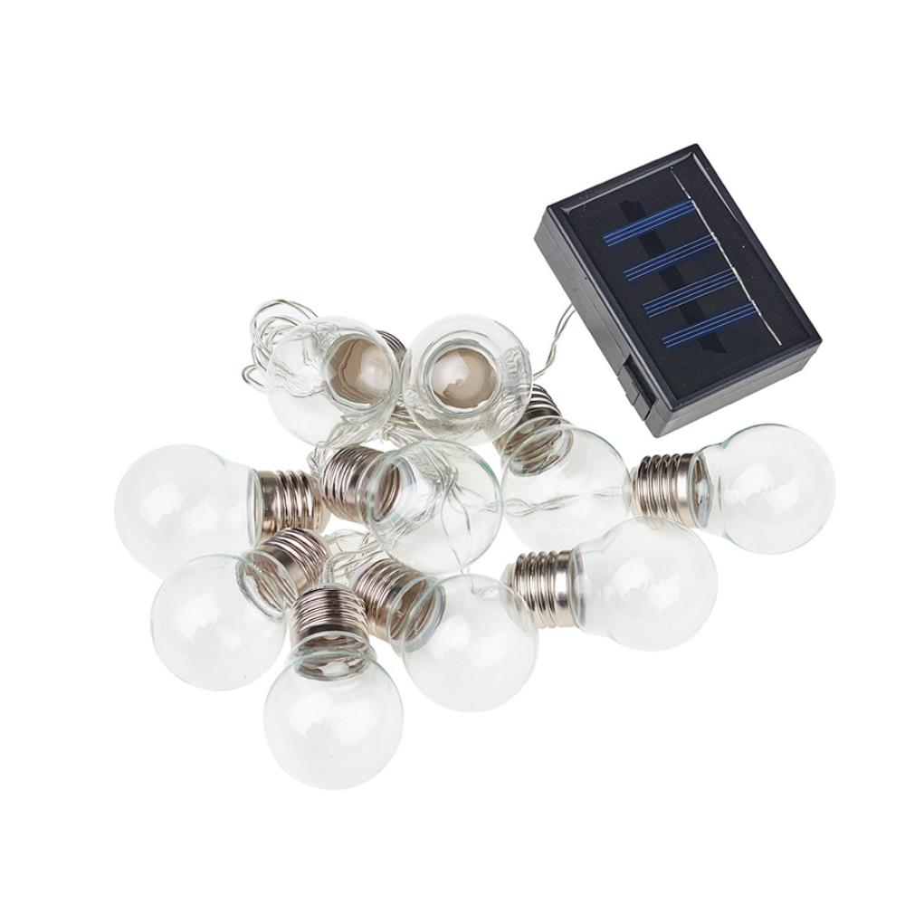 Cole & Bright 10 Solar Bulb String Lights Clear Your Home and Garden