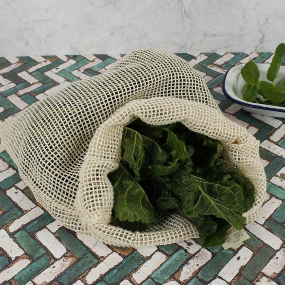 A Slice of Green Organic Cotton Mesh Produce Bag Large (34 x 38cm