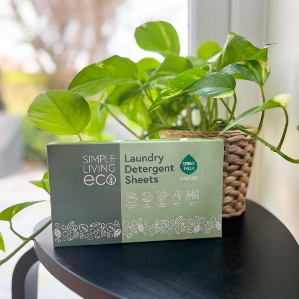 Simple Living Eco Laundry Detergent Sheets 32 Pack Fresh Linen/Spring