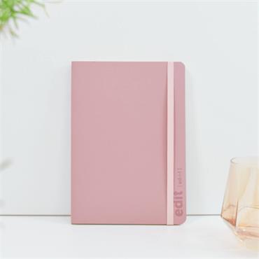 A5 Recycled Leather Notebook Powder Pink