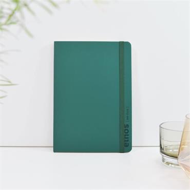 A5 Recycled Leather Notebook Emerald Green
