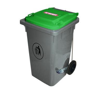 Araven Bin On Wheels 100L Green