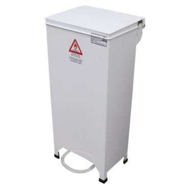 Pedal Bin Fire Retardant White