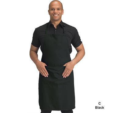 Dennys Black Bib Apron with Pocket
