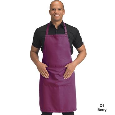 Dennys Bib Apron Berry With Pocket