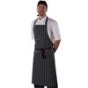 Dennys Bib Apron Cotton Black Striped 36x40