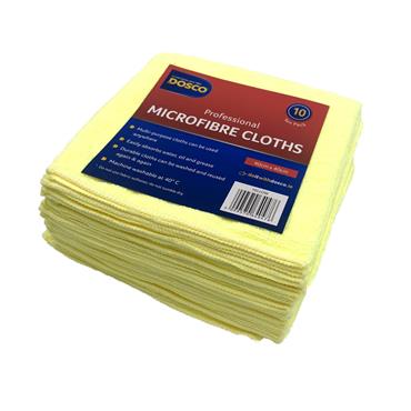Microfibre Cloth Yellow Dosco (Pack 10)