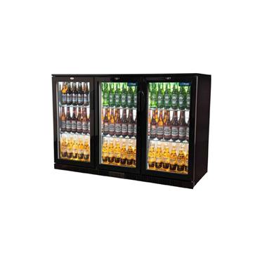 Unifrost 3 Door Hinged Bottle Cooler Black
