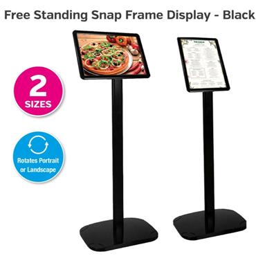A4 Black Freestanding Angled Snap Frame
