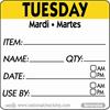 Tuesday NCC Removable Day Label 50mm (500)