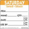 Saturday NCC Removable Day Label 50mm (500)