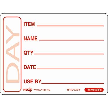 Removable Red Use By Label 50 x 65mm (500)
