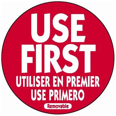 Removable Use First Red Label 50mm (500)