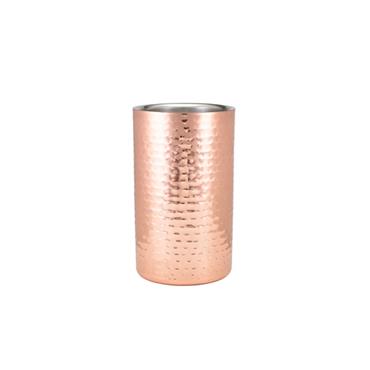 Genware Hammered Copper Plated Wine Cooler