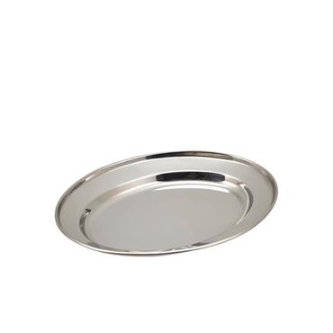 Stainless Steel Meat Flat Oval 10"