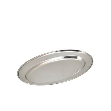 Meat Flat Oval 12" Stainless Steel