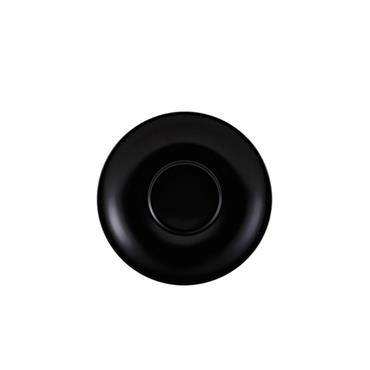 Genware Matt Black Saucer 16cm (Box 6)