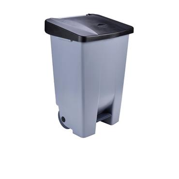 Pedal Bin Grey Plastic 80 Litre