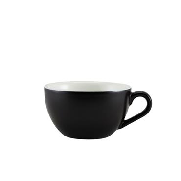 Genware Matt Black Bowl Shaped Cup12oz(Box 6)