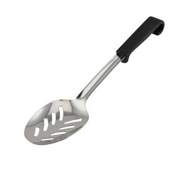 Genware Black Plastic Handle Slotted Spoon