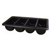 Cutlery Holder Black Plastic 4 Compartment