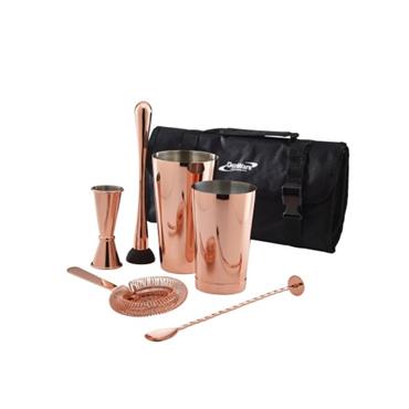 Genware 7 Piece Copper Cocktail Bar Kit