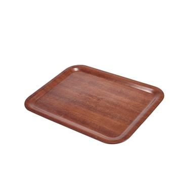 Genware Mahogany Veneer Serving Tray 46x34cm