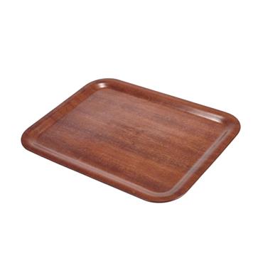Genware Mahogany Veneer Serving Tray 60x45cm
