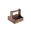 Genware Small Acacia Dark Wood Table Caddy