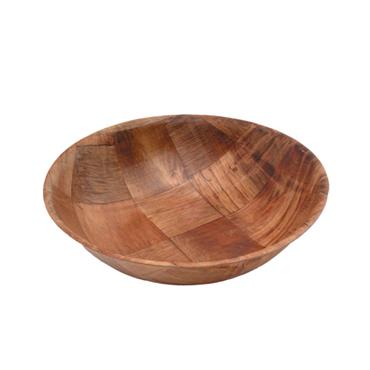 Serving Bowl Woven Wood 10"