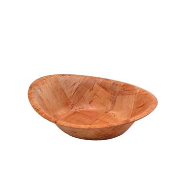 Bowl Woven Wood Oval 9x7"