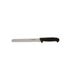 Genware Black Handle Serrated Bread Knife 8''