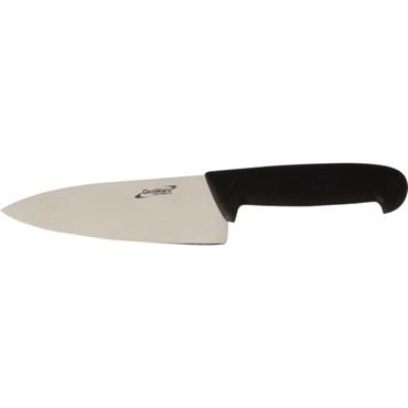 Genware 6'' Black Handle Cooks Knife