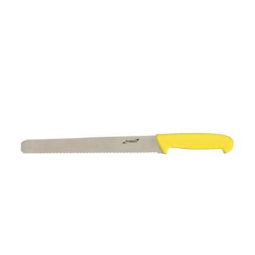 Genware Yellow 12" Serrated Slicing Knife