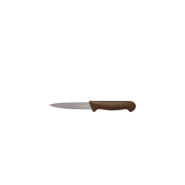 Genware 4'' Veg Knife Brown Hanlde