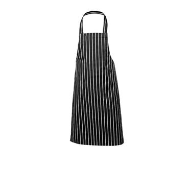 Apron Bib Black Butcher's Stripe 70x100cm