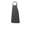 Apron Bib Navy Butchers Stripe 87cm