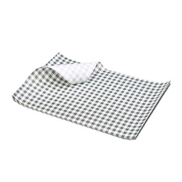 Greaseproof Paper Gingham Print Black