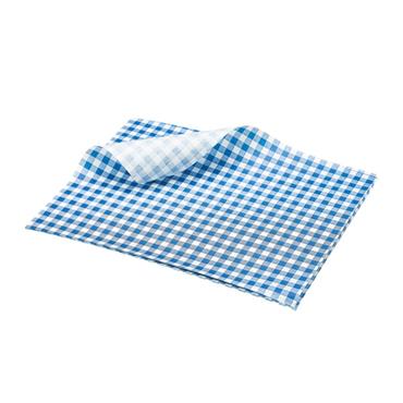 Greaseproof Paper Blue Gingham