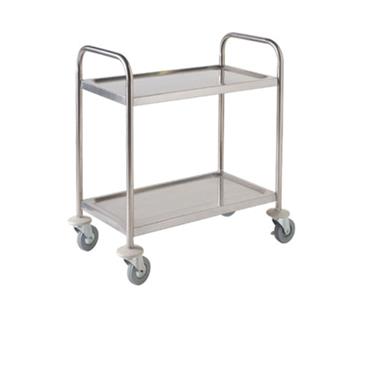 Genware 2 Tier Stainless Steel Trolley