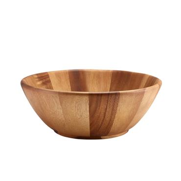 Genware Acacia Wood Bowl 33cm Diameter