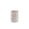 Acacia Wood Cutlery Cylinder White Wash