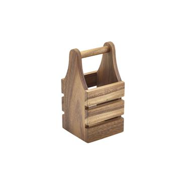 Cutlery Holder Acacia Wood 10x10x20cm