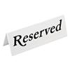 Reserved Sign White Plastic (Pack 10)