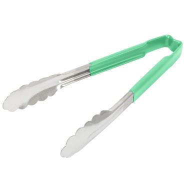 Vollrath 9.5'' Green Kooltouch Handle Tongs
